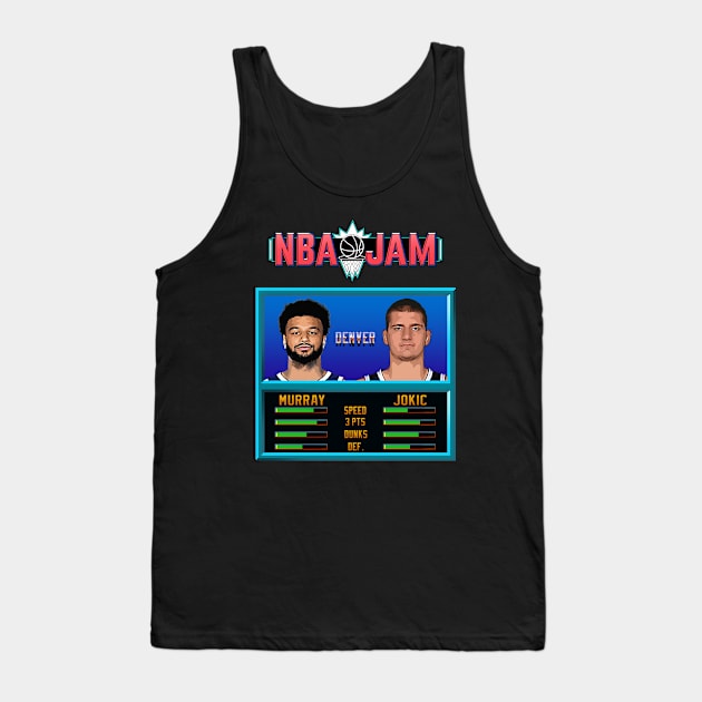 NBA JAM - Denver Basketball Tank Top by Buff Geeks Art